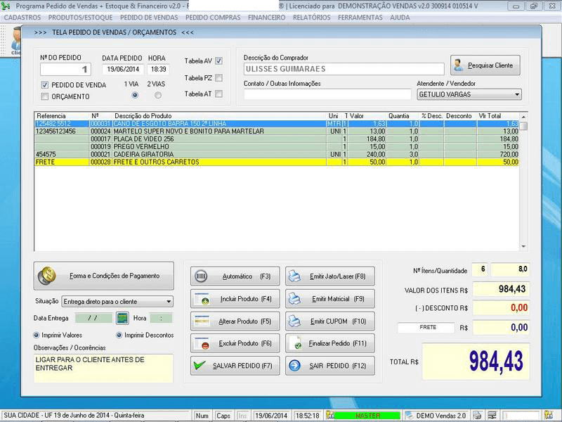 programa vendas e financeiro