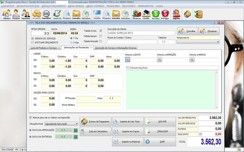 software otica relojoaria